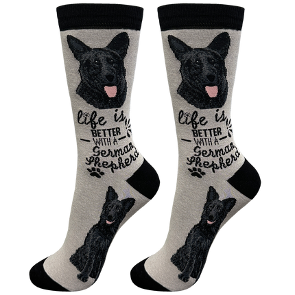 German Shepherd Black Dog Socks Unisex