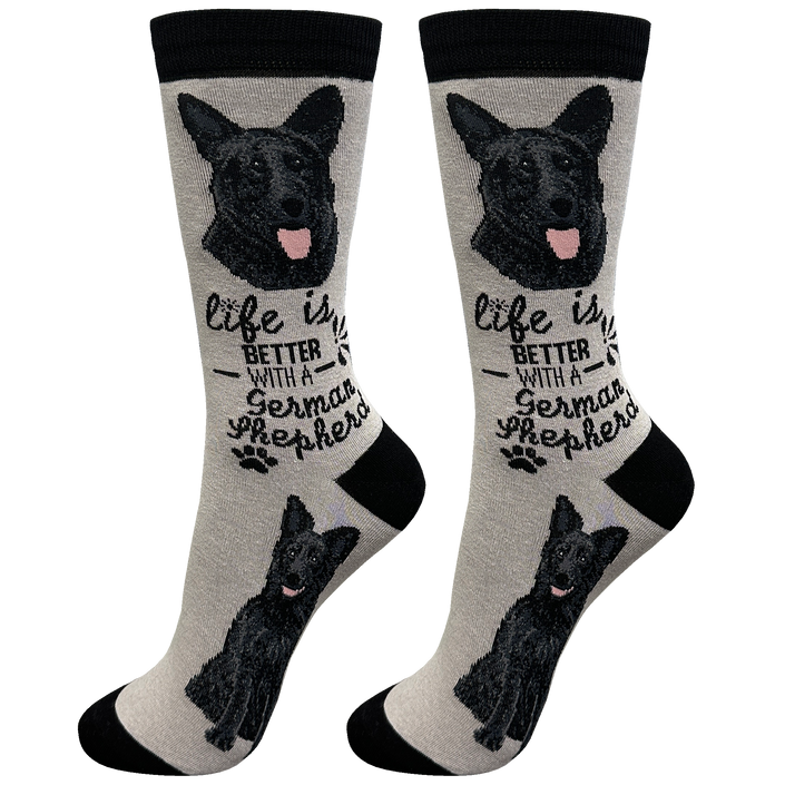 German Shepherd Black Dog Socks Unisex