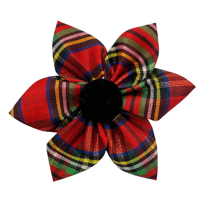 H&K Shiny Christmas Plaid Pinwheel