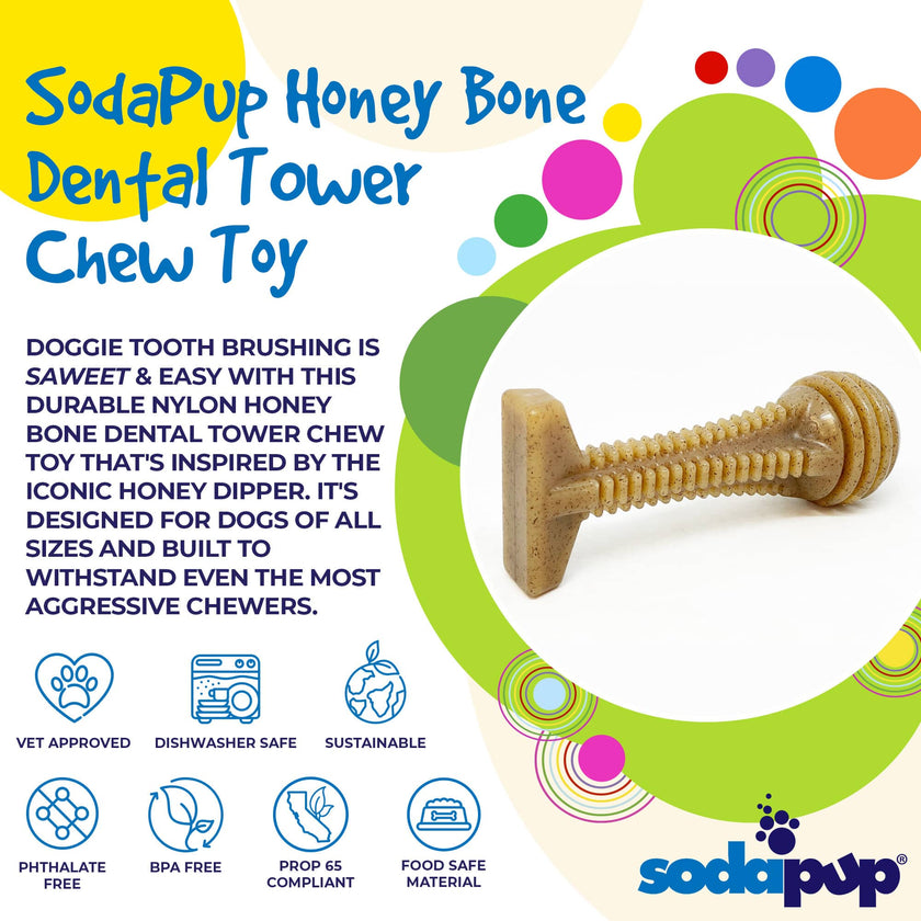 Dog Toy SP Honey Bone Dental Tower Ultra Durable Nylon Dog Chew Toy