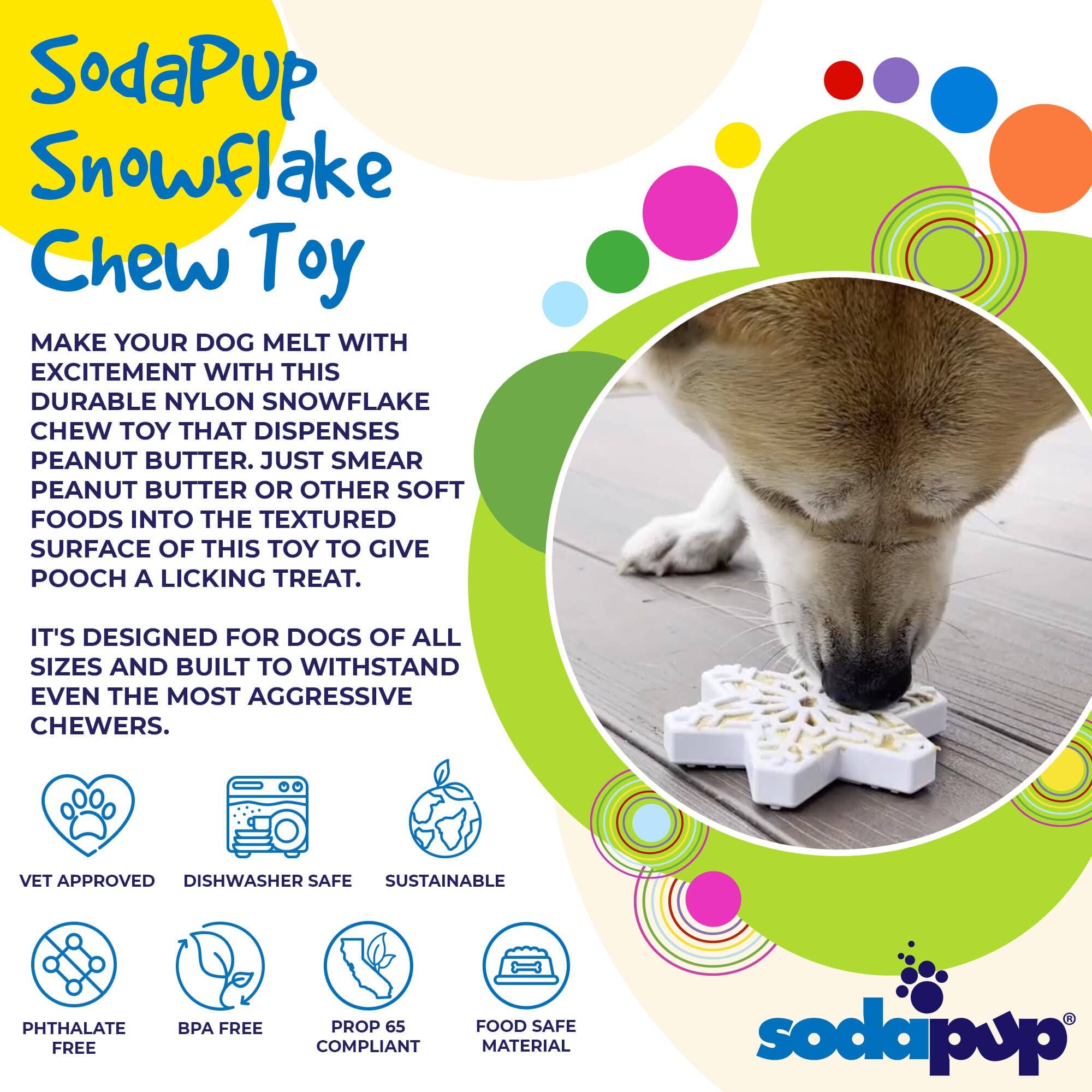 Snowflake Nylon Dog Chew Toy for Aggressive Chewers Dog Toy