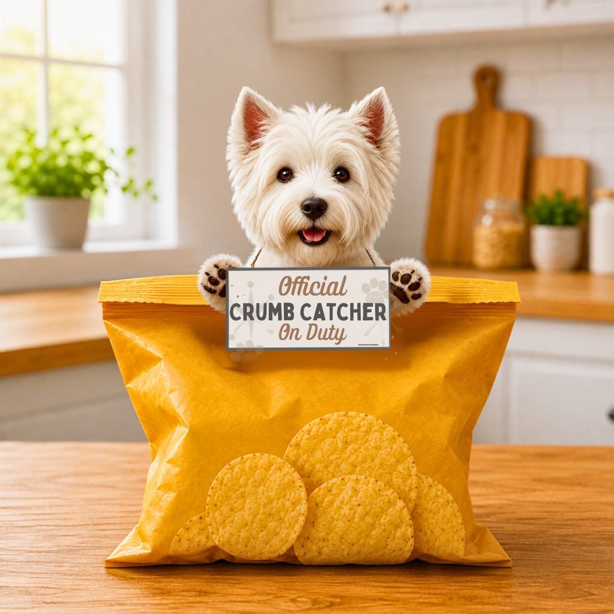 West Highland Terrier Funny Crumb Catcher Bag Clip