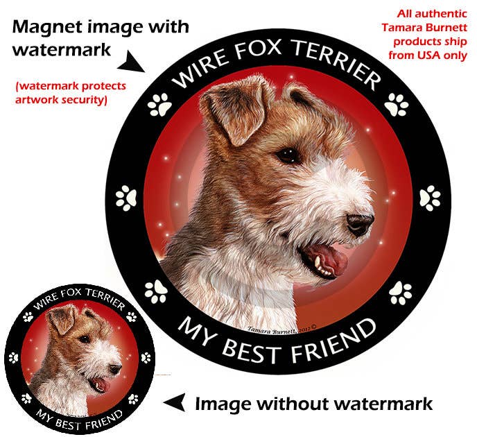 Wire Hair Fox Terrier My Best Friend Circular Magnet