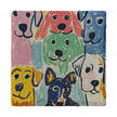 Colorful Dog Smiles | Drink Coaster | Absorbent Ridged Ceramic