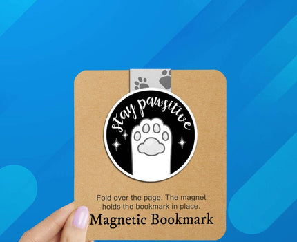 Stay Pawsitive Reversible Magnetic Bookmark