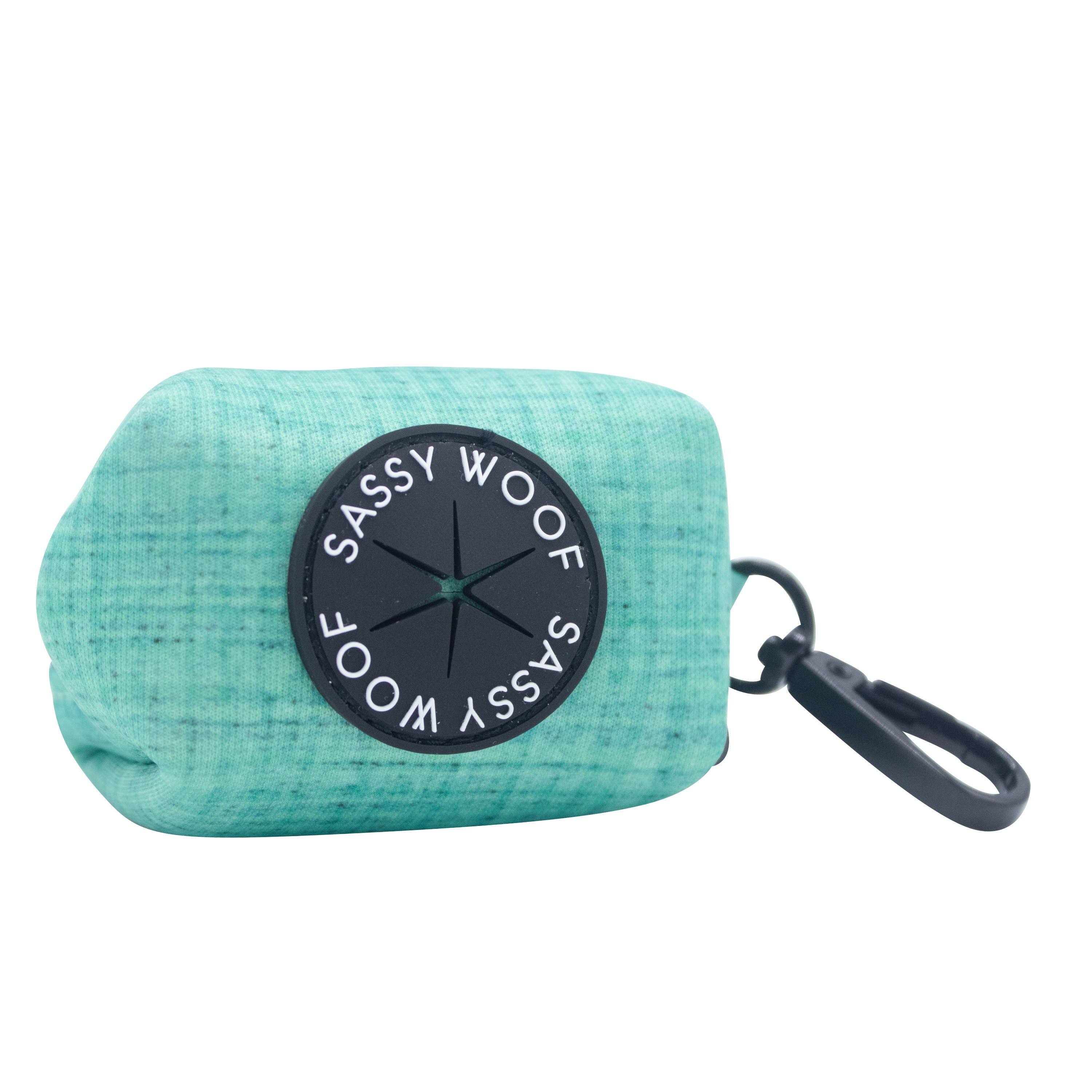 Dog Waste Bag Holder Wag Your Teal With Clasp