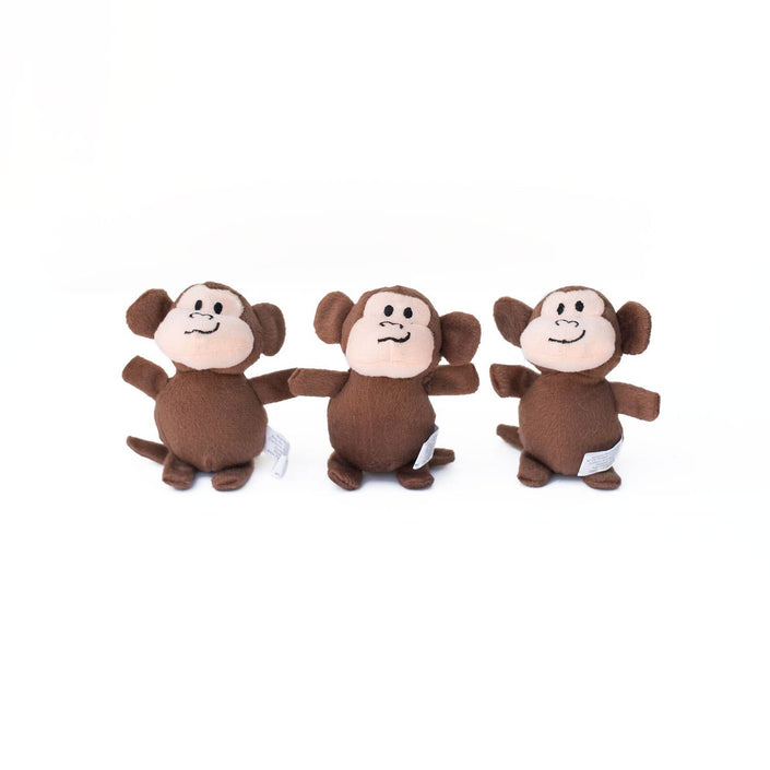 Dog Toy Monkey Miniz Plush Single Toy