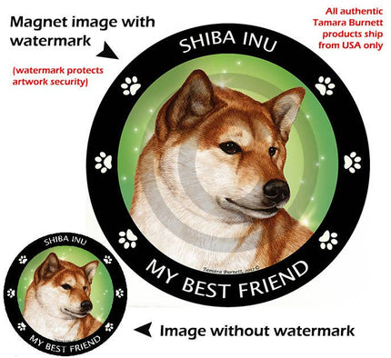 Shiba Inu My Best Friend Circular Magnet
