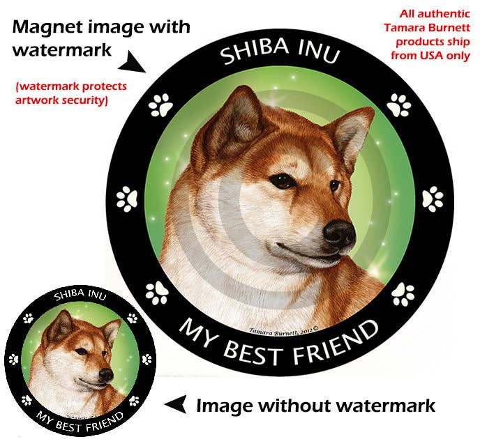 Shiba Inu My Best Friend Circular Magnet