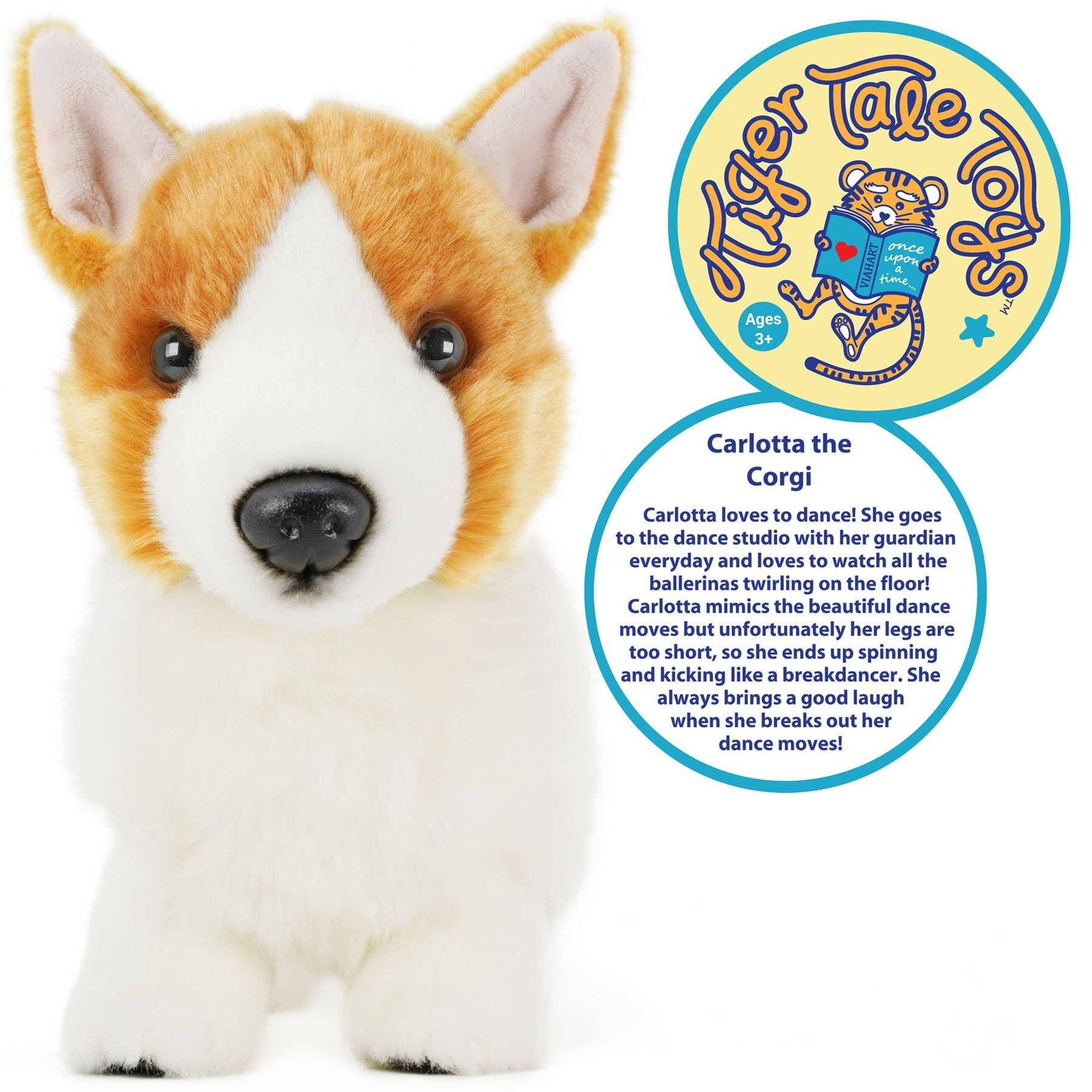 Plush Corgi Carlotta The Corgi Stuffed Animal Plush