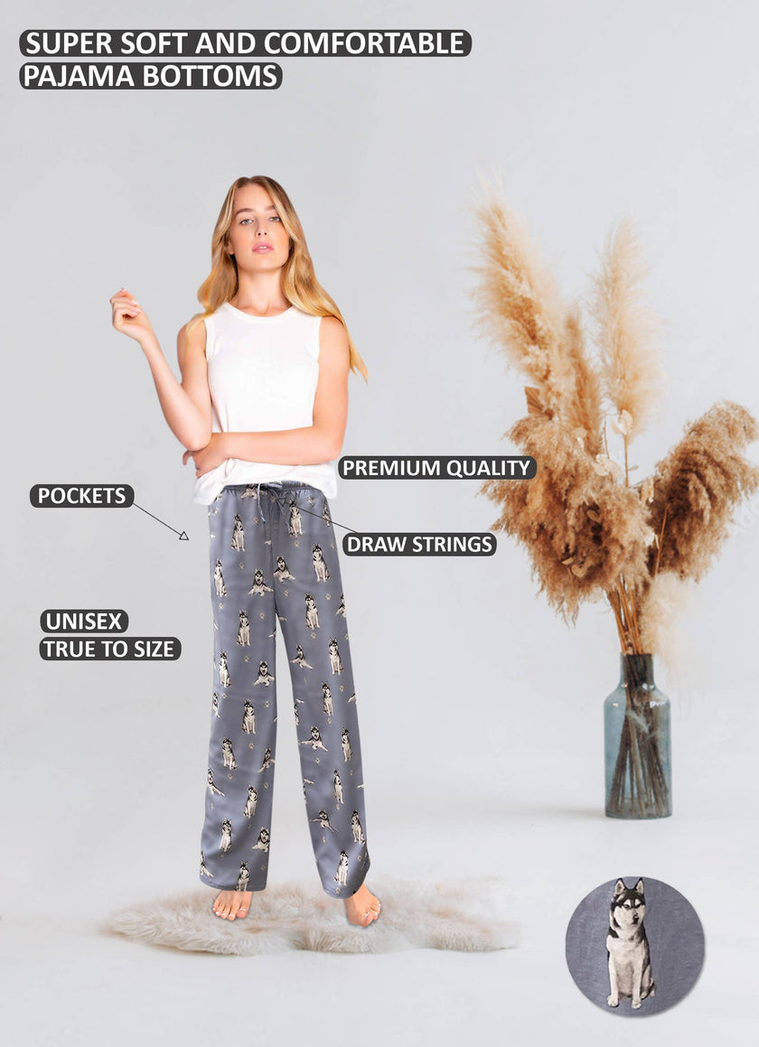 Siberian Husky Pajama Bottoms