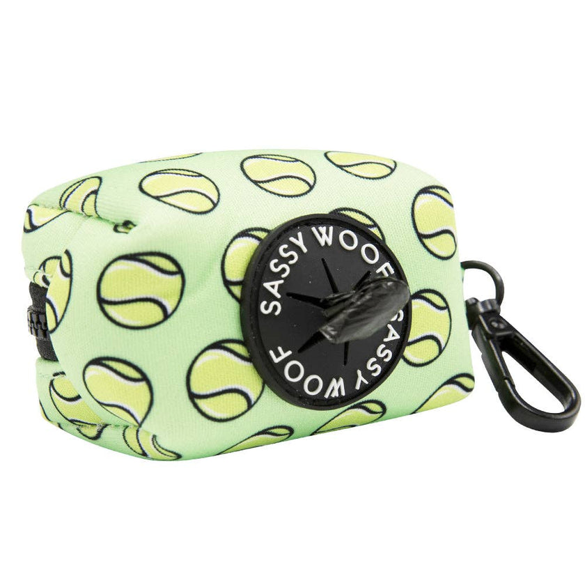 Dog Waste Bag Holder Tennis Serving Up Sass With Clasp