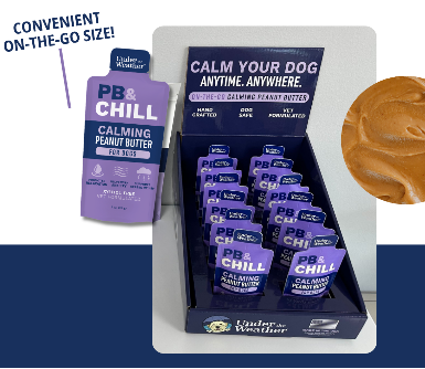 Dog Treat Under the Weather PB & Chill Calming Peanut Butter- Single 1oz Pouch