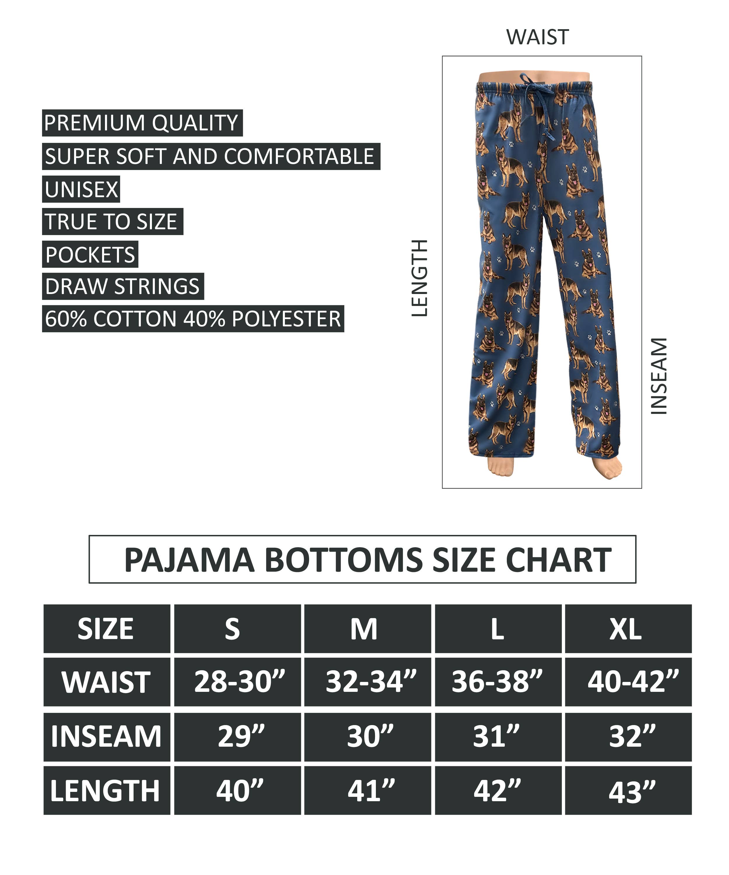 German Shepherd Pajama Bottoms