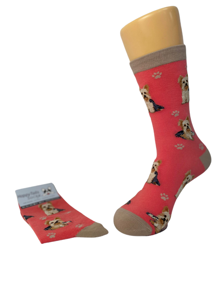 Yorkie Socks - Unisex - Fun Novelty Crew Dog Socks