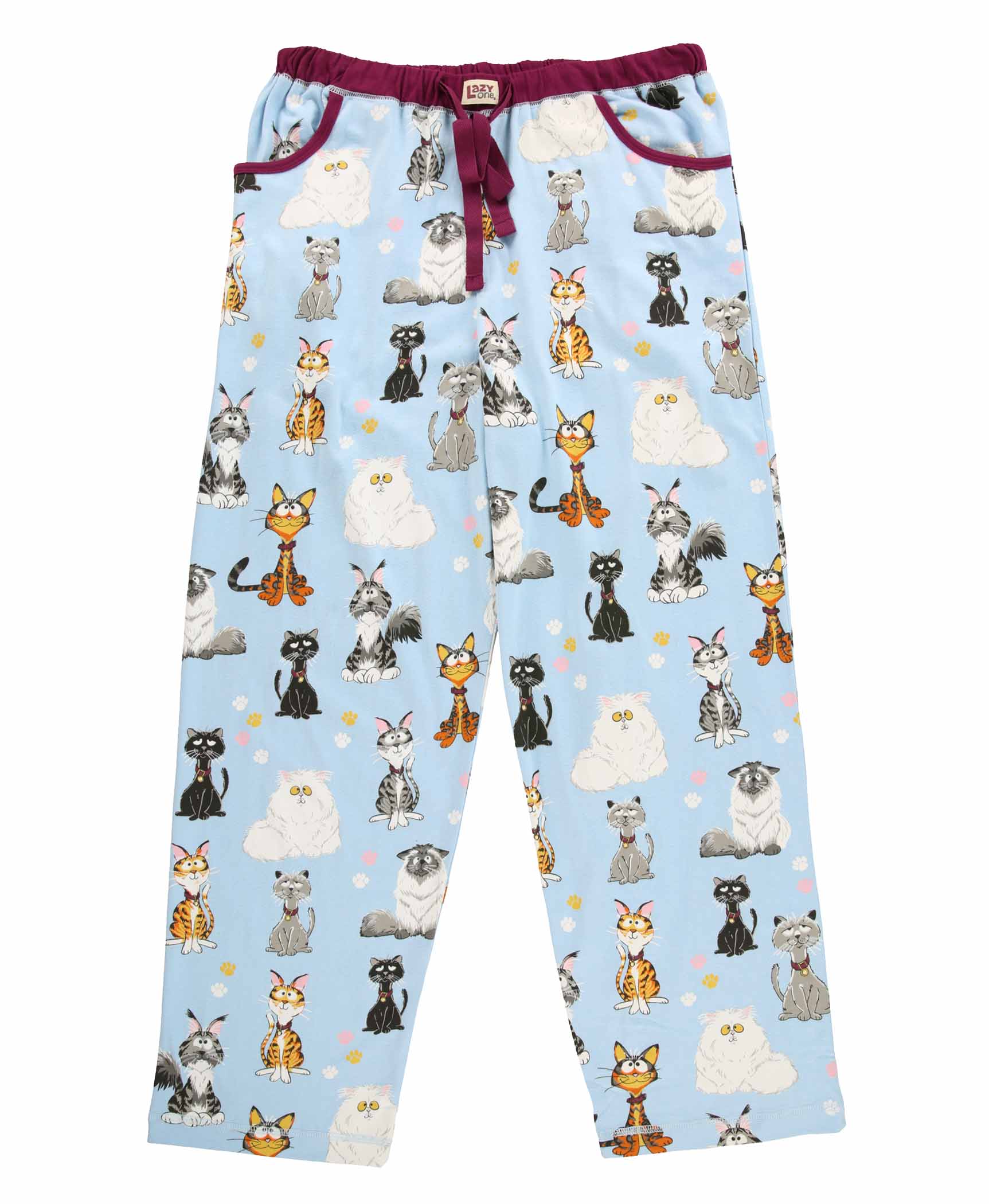 PJ Pants Catitude Blue Women's Pajama Pant