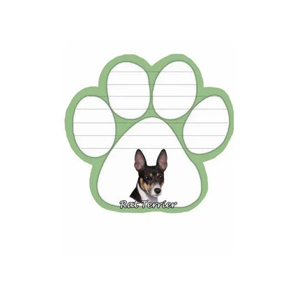 Rat Terrier Paw Print Note Pad