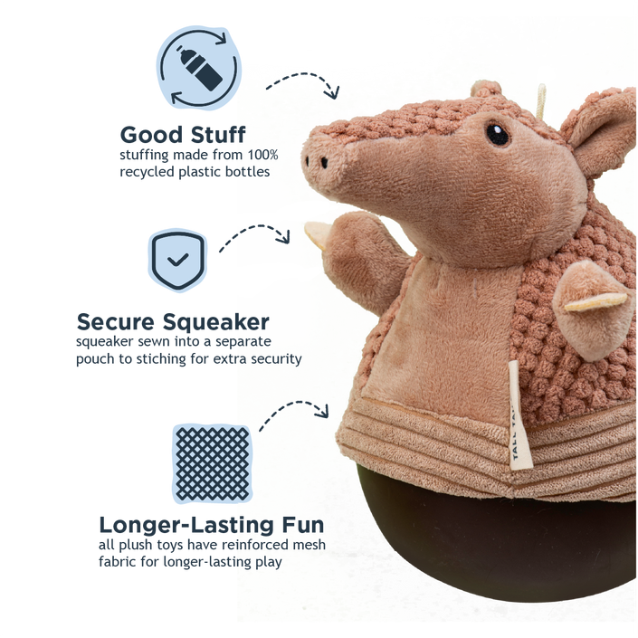 Armadillo Roly Poly Dog Toy