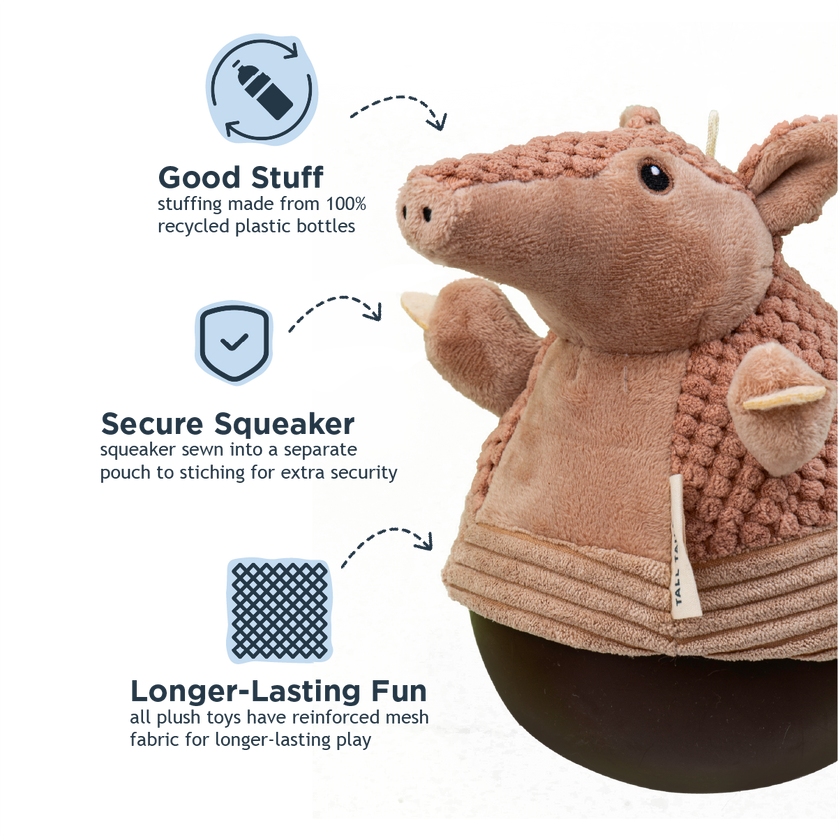 Armadillo Roly Poly Dog Toy