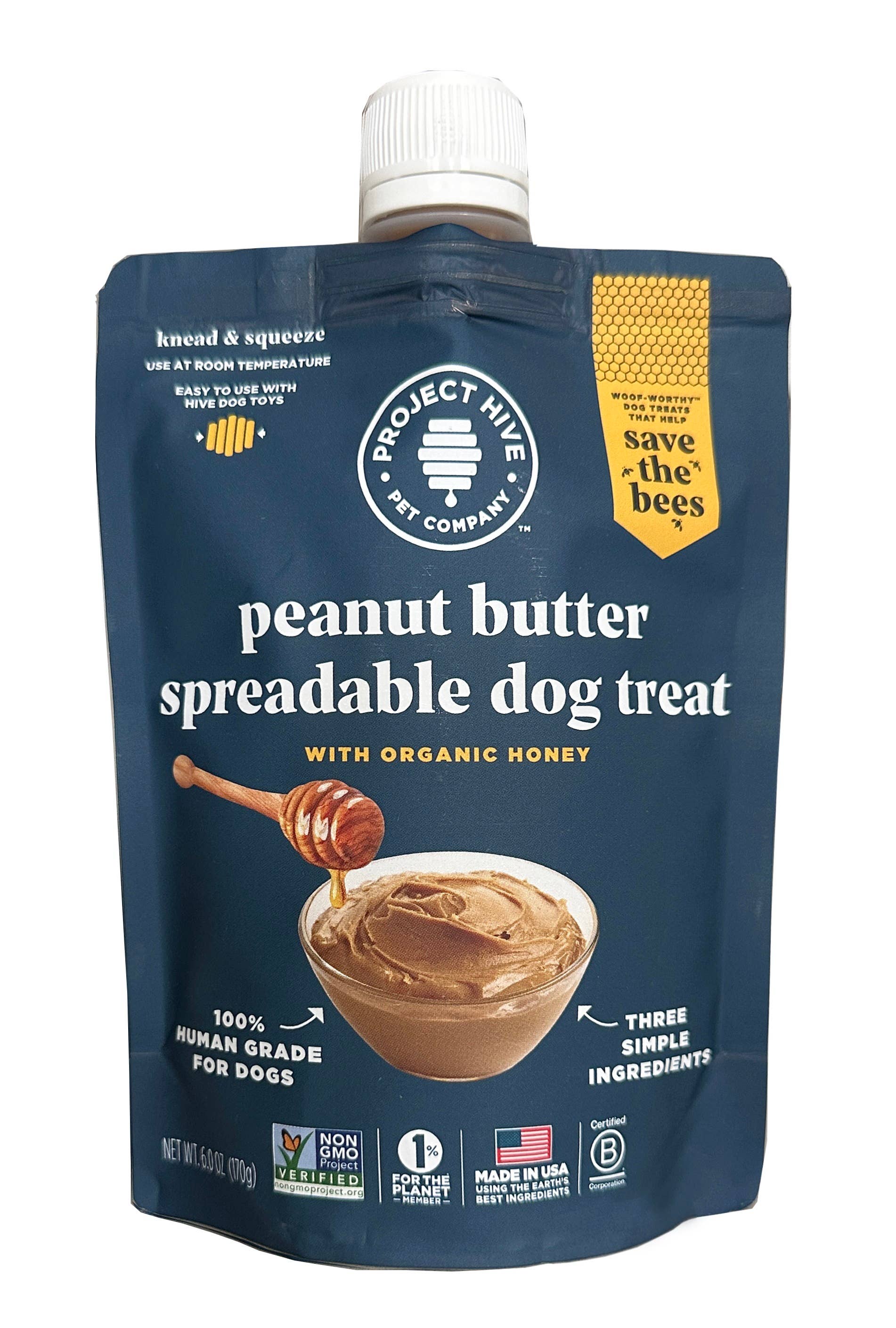Project Hive Peanut Butter Spreadable Dog Treat 6 oz