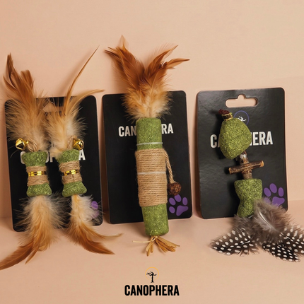 Cat Toy Catnip Bliss Dumbells Feather Toy