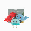 Dog Toy Sea Creatures Crab, Jellyfish and Whale Ocean Plush Toy Set