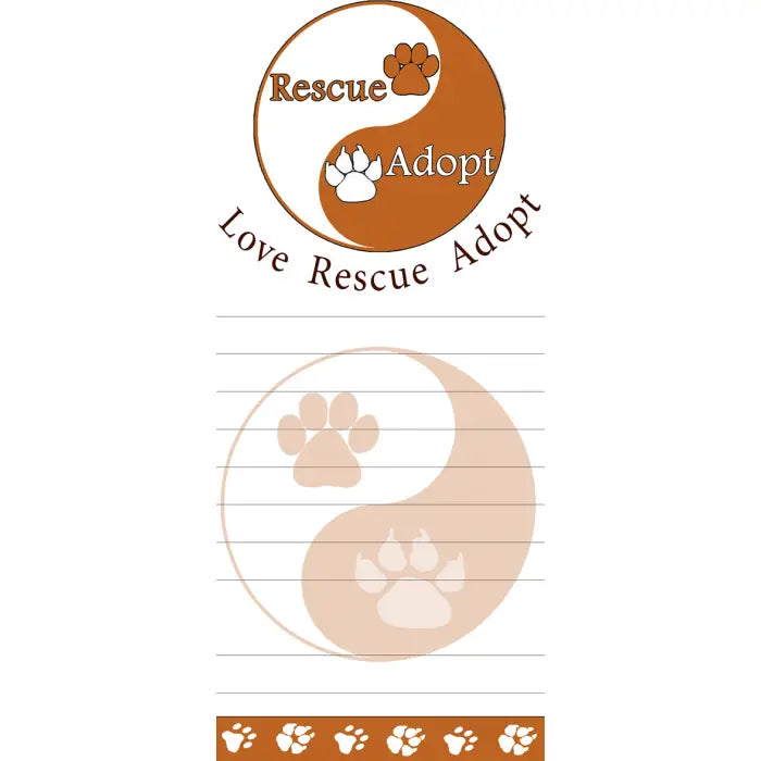 Rescue/ Adopt Magnetic List Pad