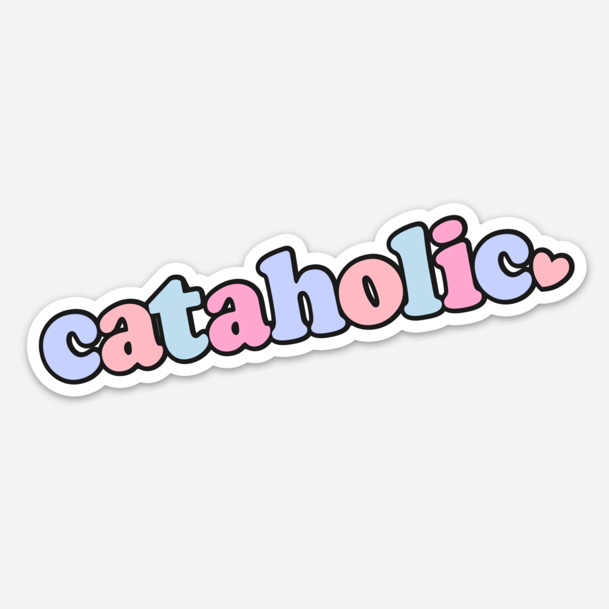 Cataholic Vinyl Sticker for Cat Moms