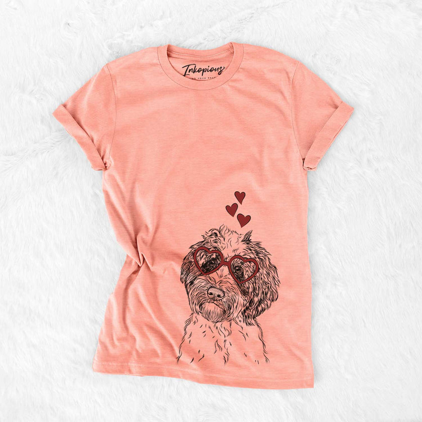 *Rooney the Aussiedoodle - Bella Canvas Unisex Crewneck: Heather Sage / Bare (No Glasses) / Large