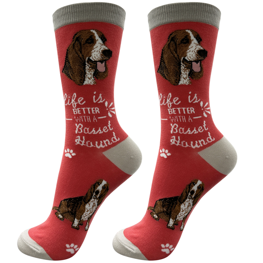 Basset Hound Dog Socks Unisex