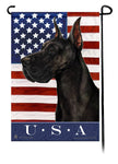 Great Dane Black Uncropped True Blue Garden Flag