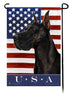 Great Dane Black Uncropped True Blue Garden Flag