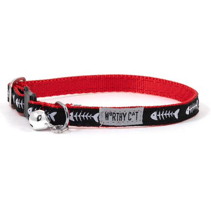 Cat Collar Fish Bones Dinner Breakaway Collar