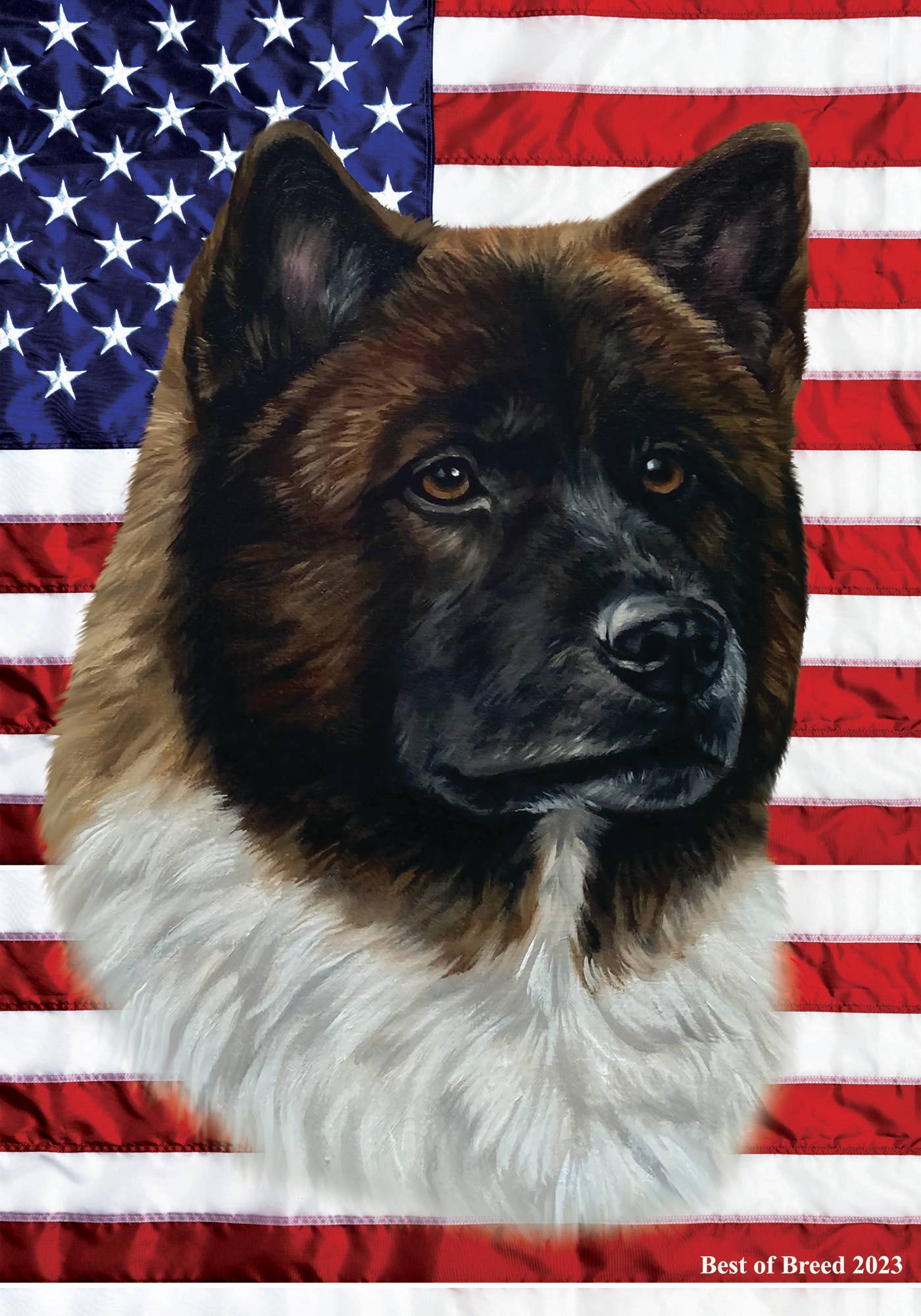 Akita All-American III Garden Flag