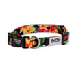 Hawaiian Print Dog Collar Tropical Black Floral Collar