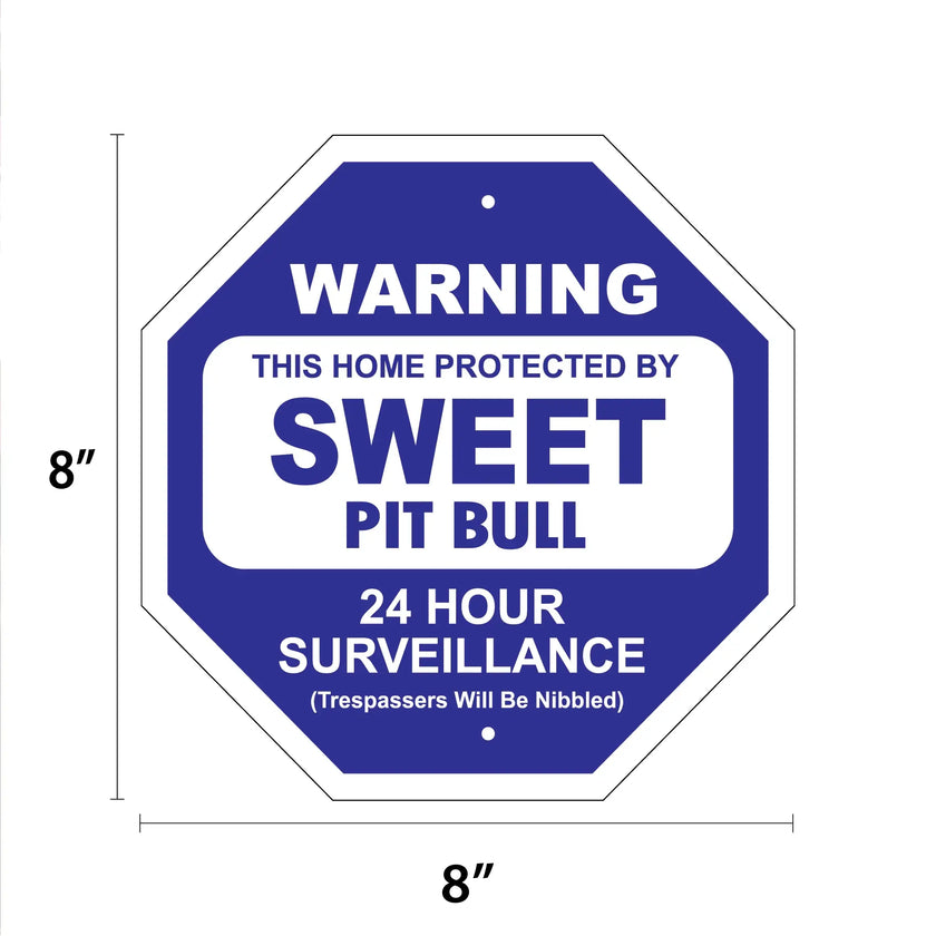 Sweet Pit Bull Garden Security Sign