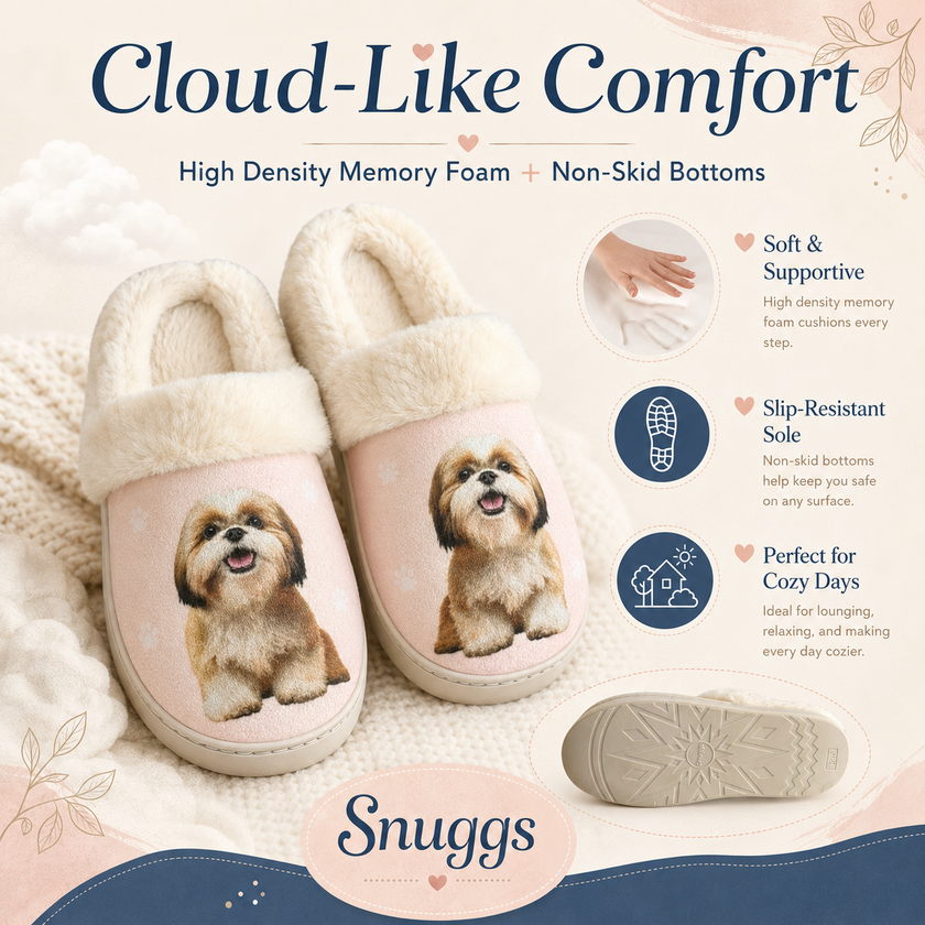 Boston Terrier Dog Pet Lovers Comfy Snuggs Slippers