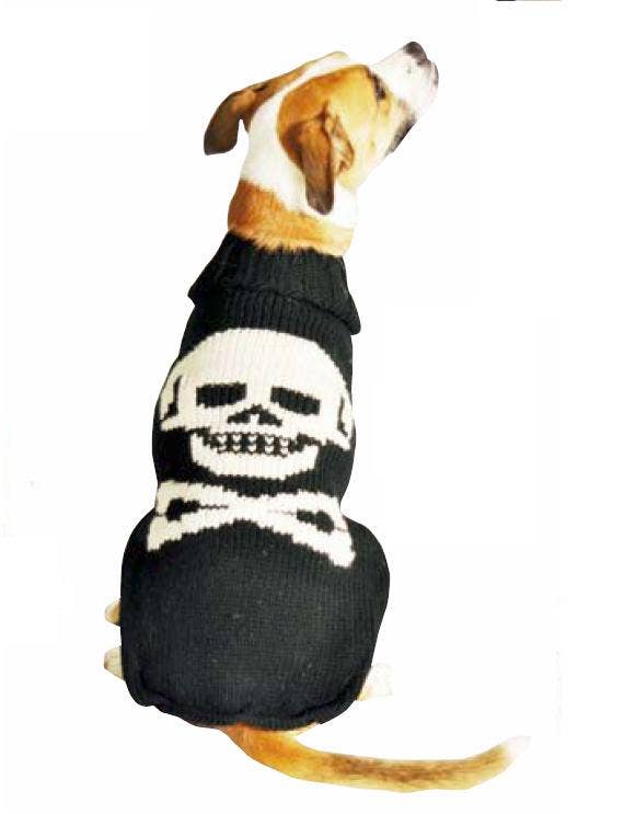 Black Skull Dog Pet Sweater