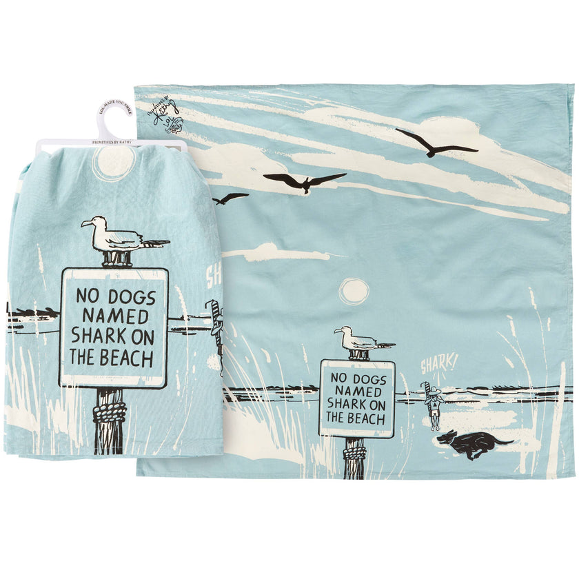 No Dogs Named Shark Kitchen Towel