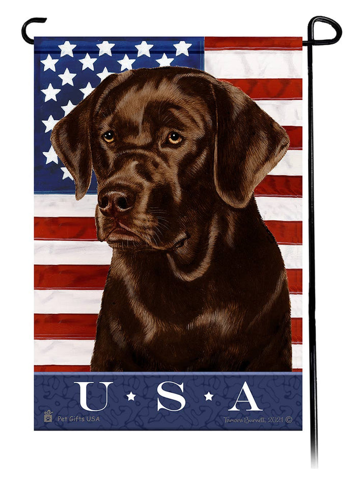Labrador Silver English True Blue Garden Flag