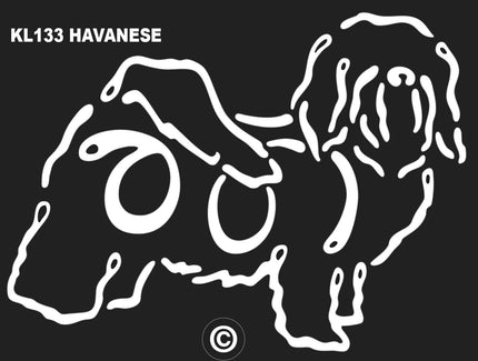 Havanese K-line Window Tattoo
