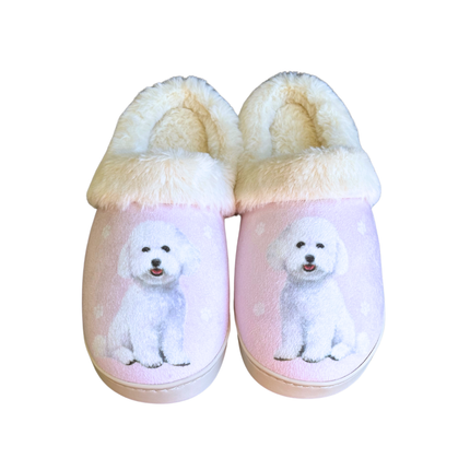 Bichon Frise Dog Pet Lovers Comfy Snuggs Slippers