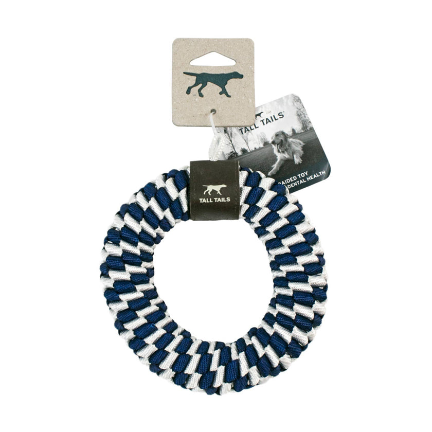 Tall Tails Braided Ring Toy, Navy - 6