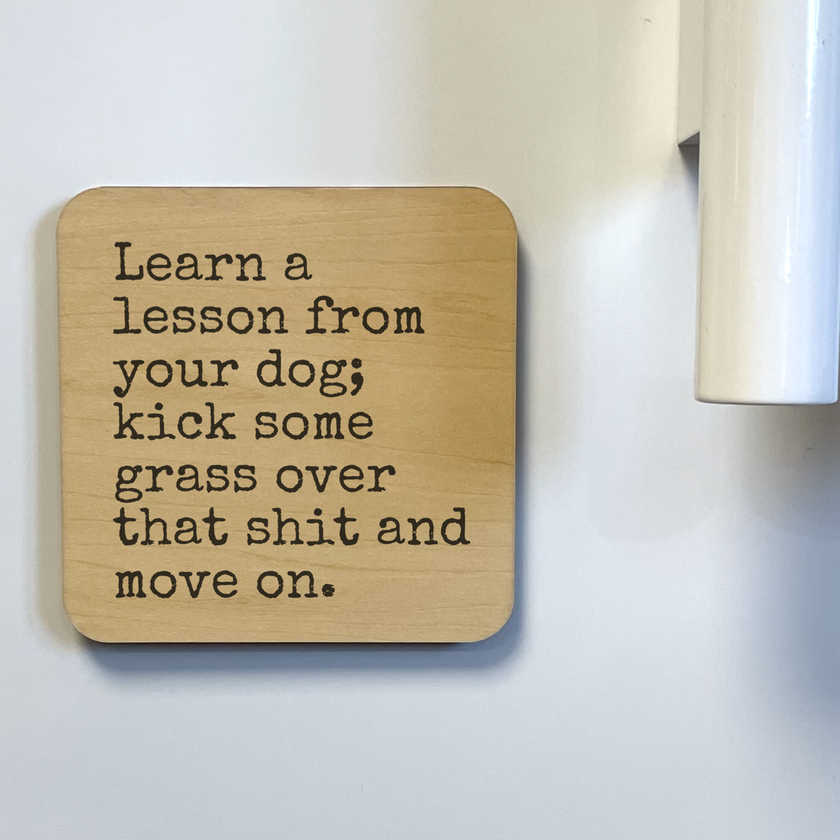 Learn A Lesson From Your Dog Magnet/Drink Coaster