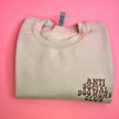 Anti Social Dog Moms Club Embroidered Sweater