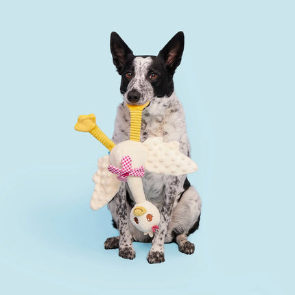 BARK Farmer's Barket Gingham Goose Plush Dog Toy XL