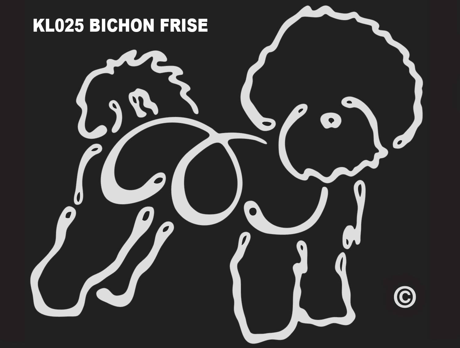 Bichon Frise K-line Window Tattoo