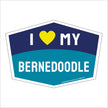 I Love My Bernedoodle Hexagon Shaped Magnet