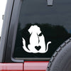 Dog and Cat Heart White Vinyl Car Window Decal