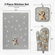 Shih Tzu Tan and White, oven mitt set